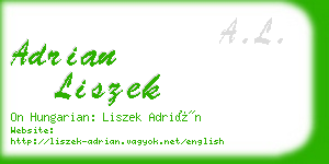 adrian liszek business card